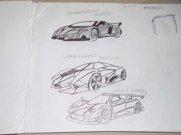sketches of  cars in dubai